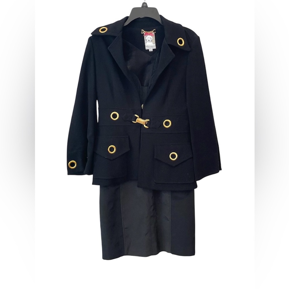 2-piece St.Tropez Bustier Dress/Jacket w/Gold Grommet & hardware yoana Baraschi